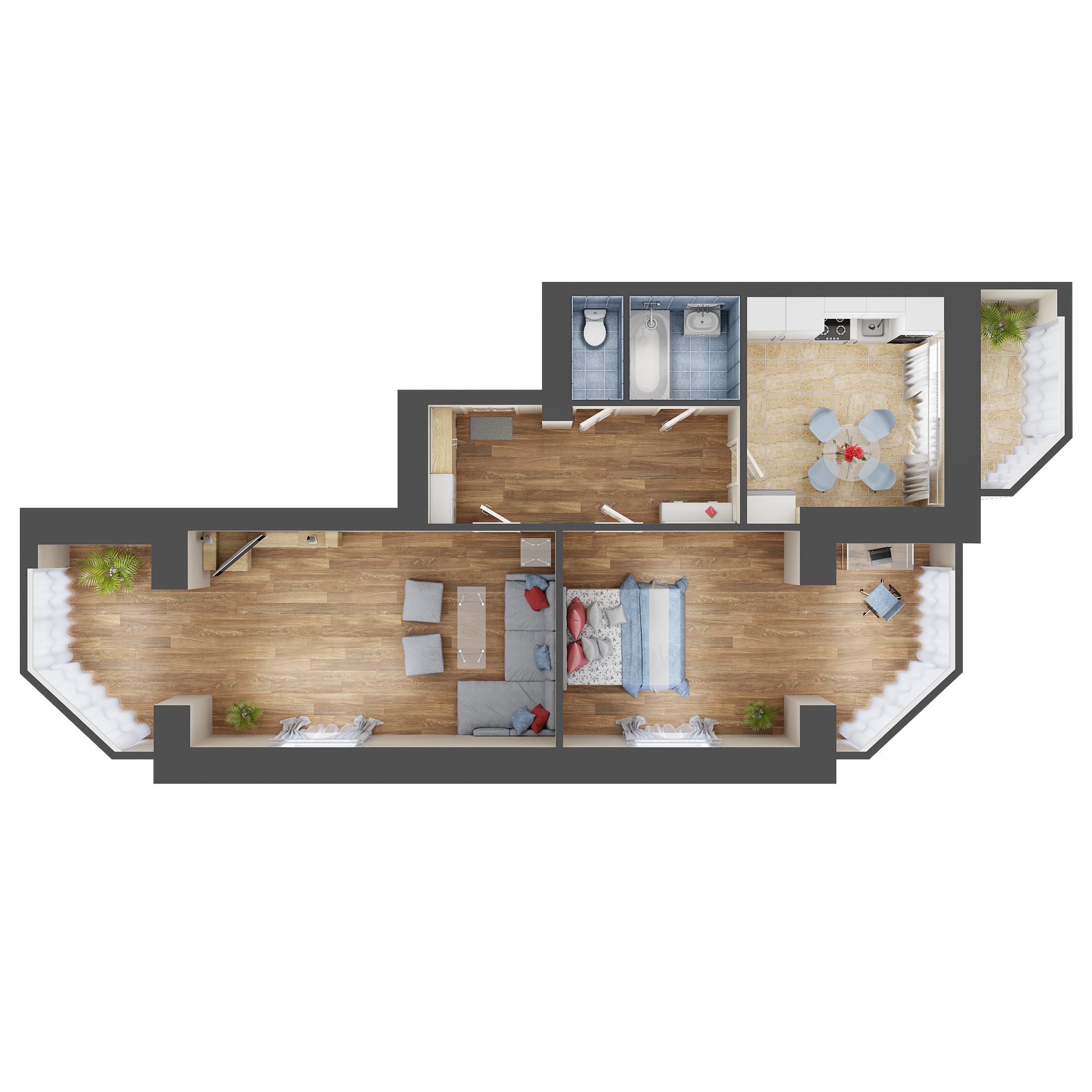 3D планировка квартиры – work from freelancer's portfolio Светланы ...